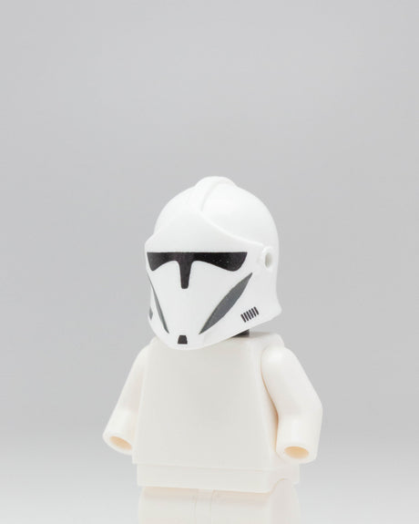 AV Figures Bartok Clone Grunt Pad Printed Helmet on custom Minifigure, detailed design with vibrant colors.