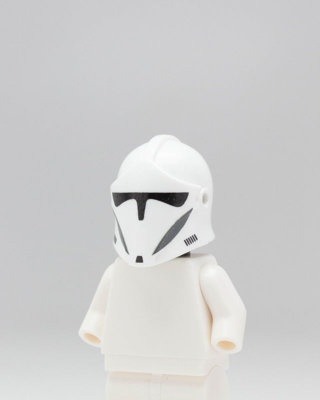 AV Figures Bartok Clone Grunt Pad Printed Helmet on custom Minifigure, detailed design with vibrant colors.