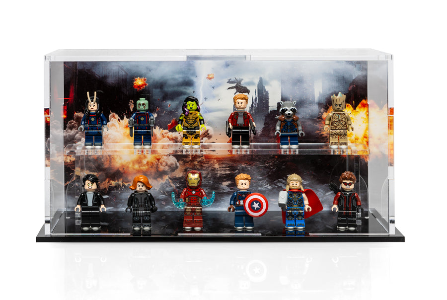 Display case for 12 LEGO® Avengers Minifigures