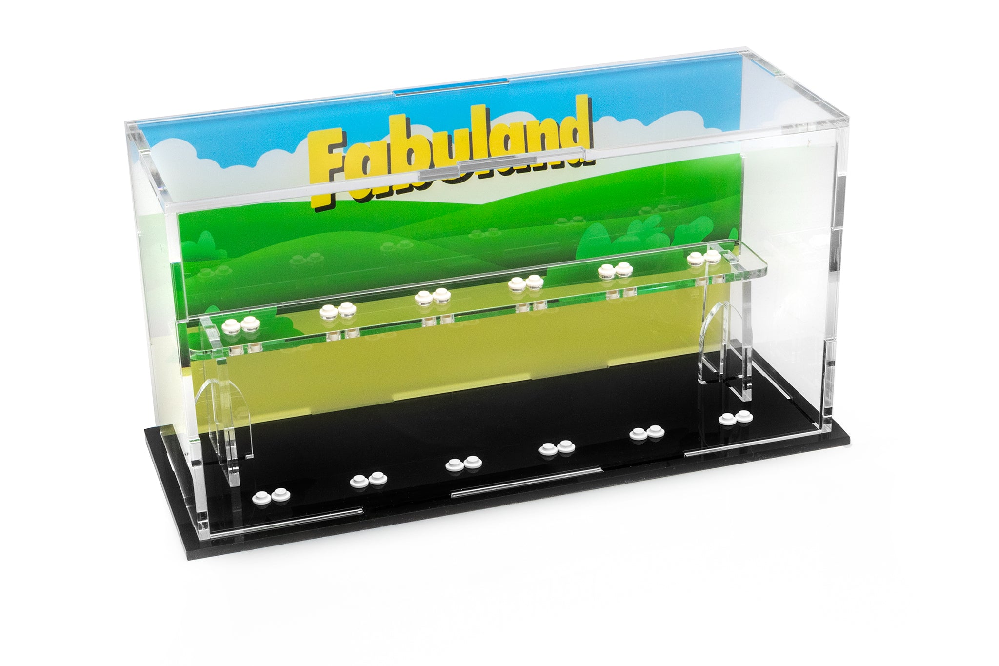 Display case for 12 LEGO® Fabuland Minifigures