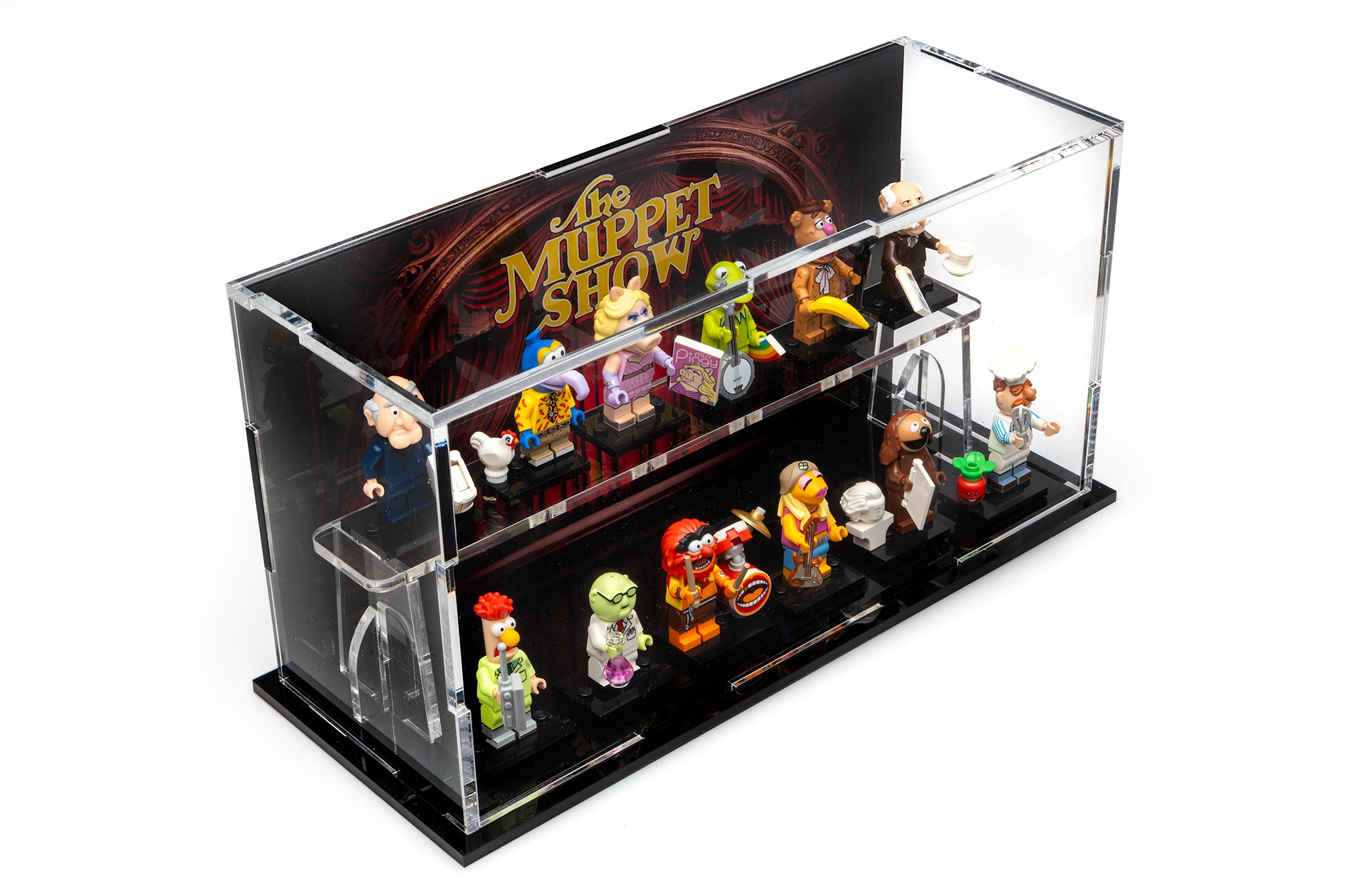 Display case for 12 LEGO® Muppet Show 71033 Minifigures