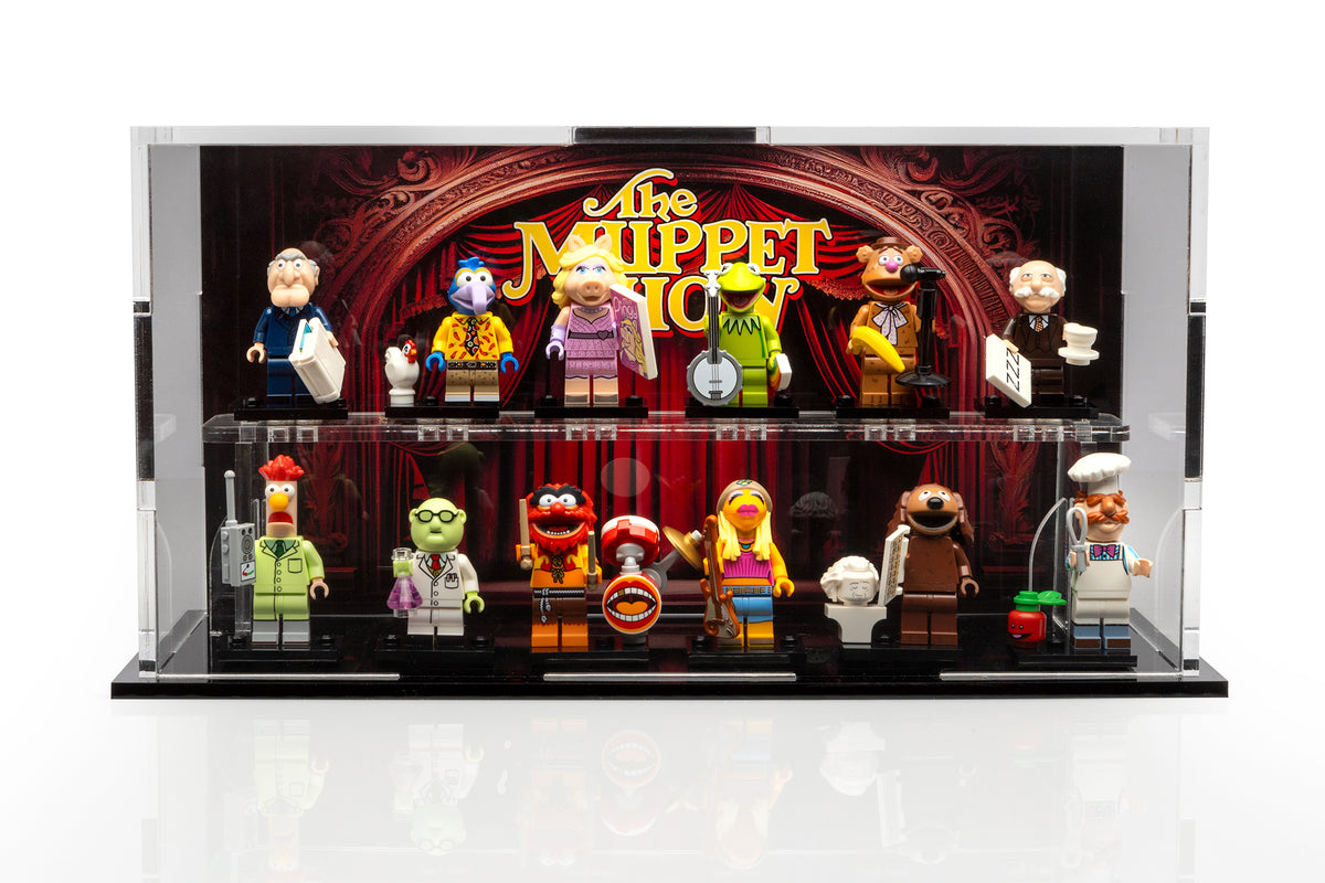 Display case for 12 LEGO® Muppet Show 71033 Minifigures BrickShell Cases