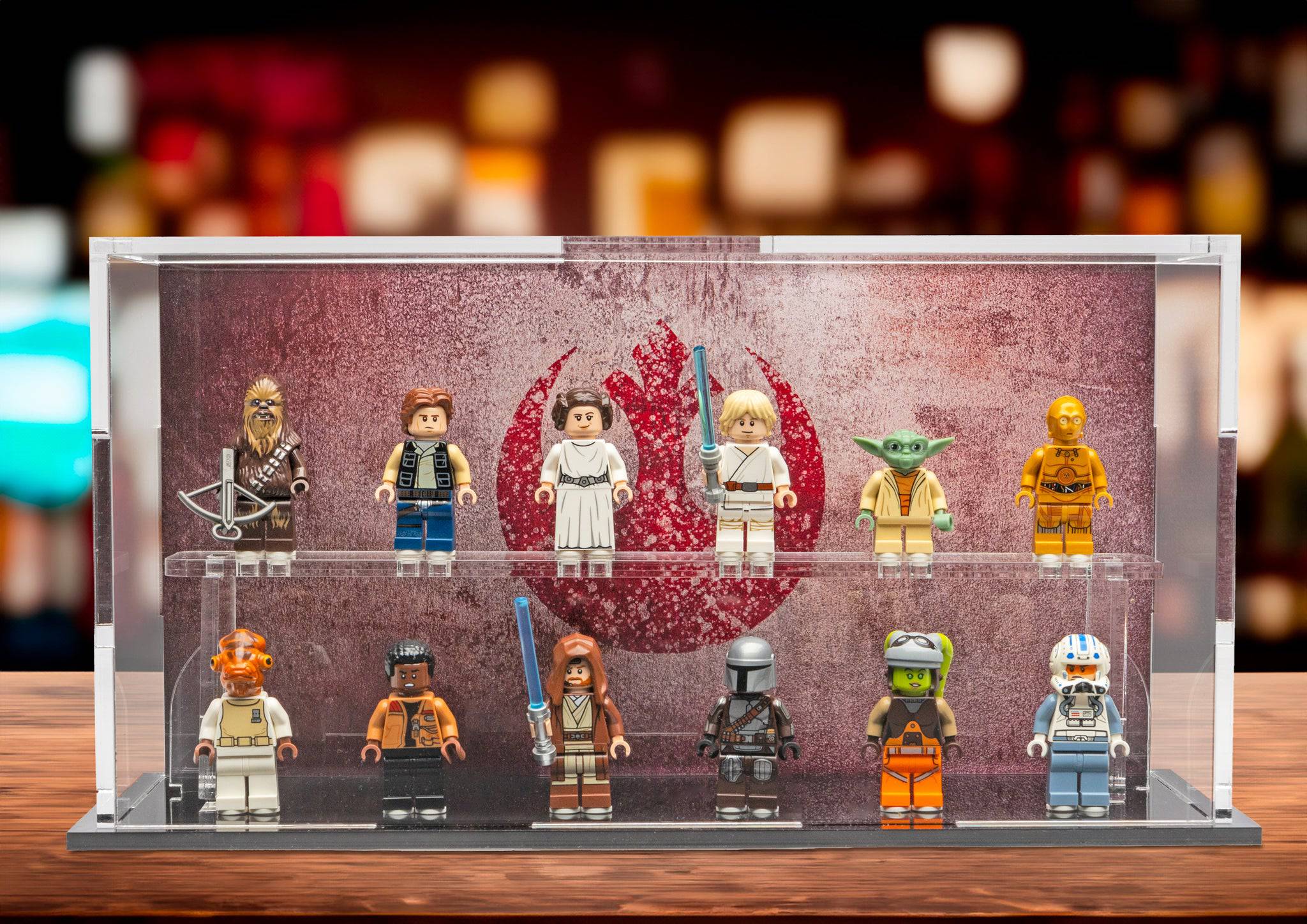 LEGO® Star Wars Minifigure Display Case – 12-Count Rebel Edition
