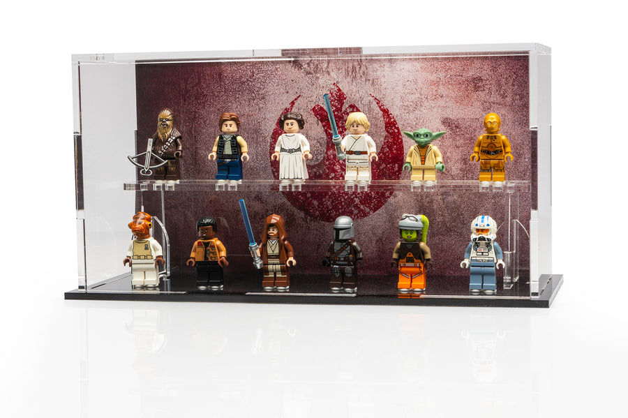 Display case for 12 LEGO® Star Wars® Rebel Alliance Minifigures