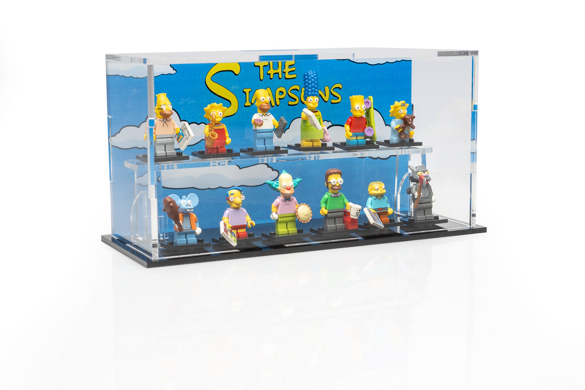 Display case for 12 LEGO® The Simpsons Minifigures