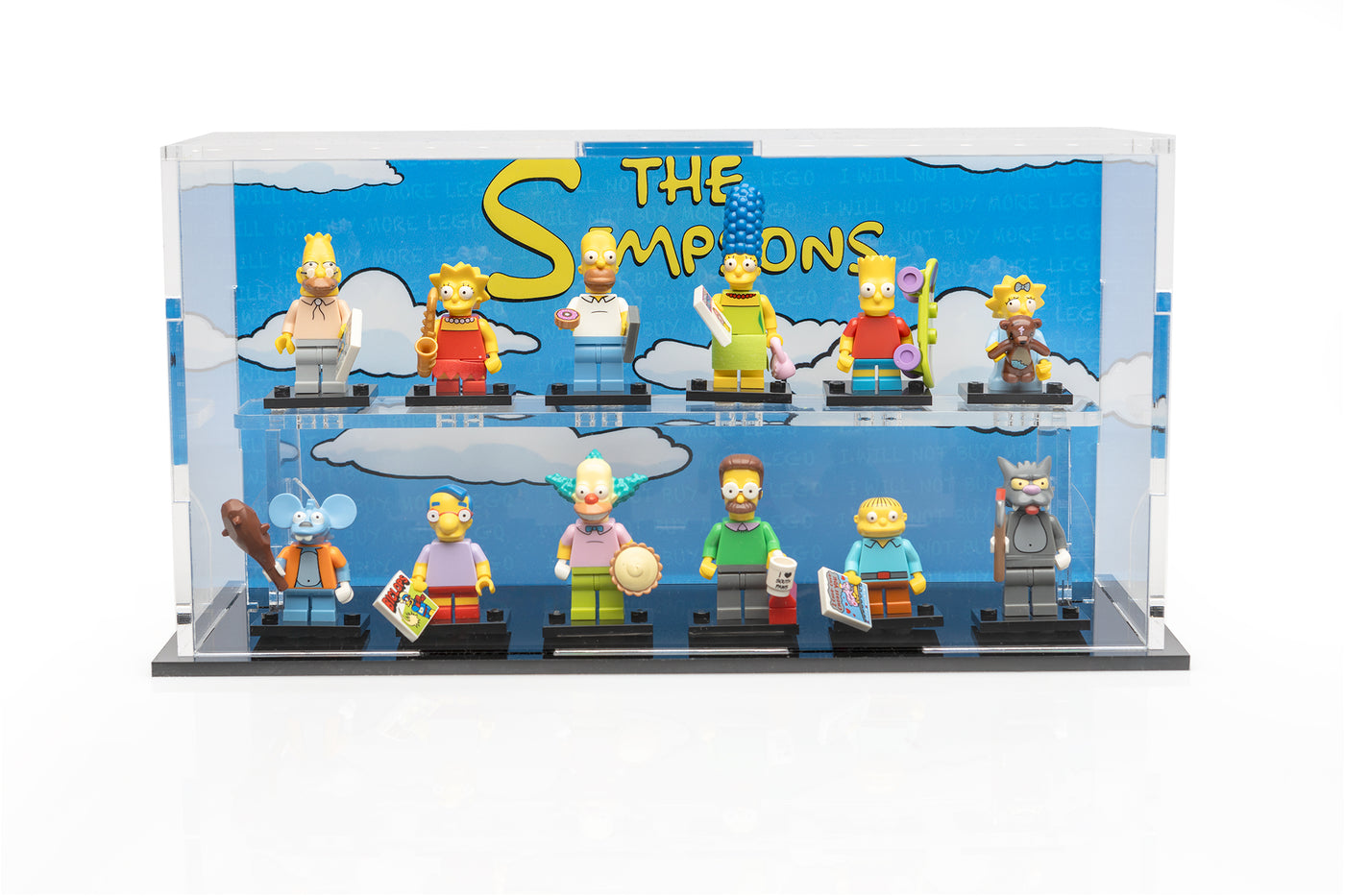 Display case for 12 LEGO® The Simpsons Minifigures