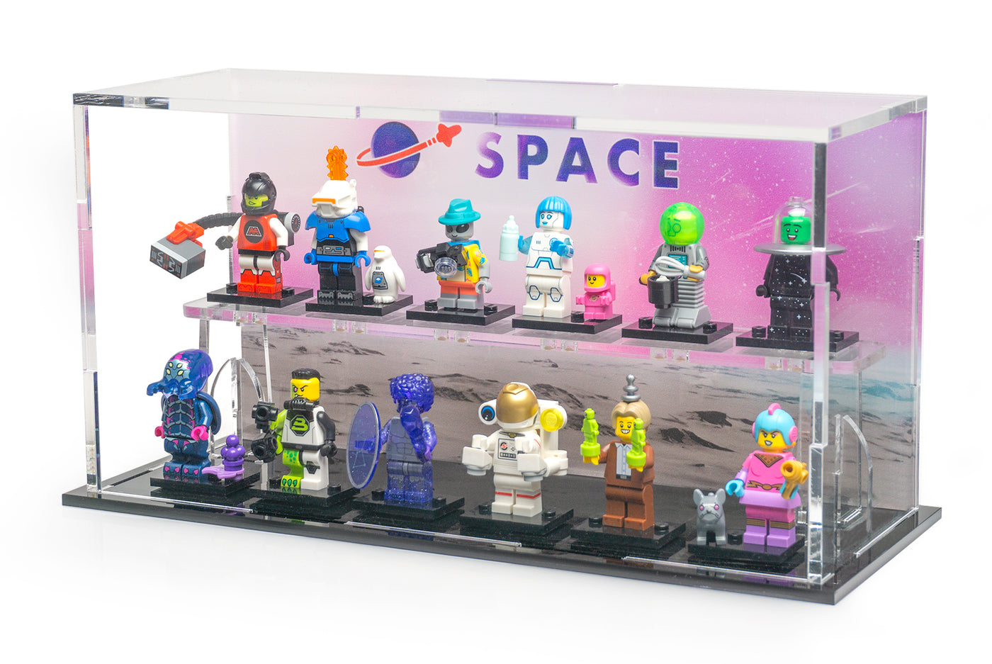 Display Case for LEGO® Collectable Minifigure Space CMF Series 26 -ws - BrickShell Cases