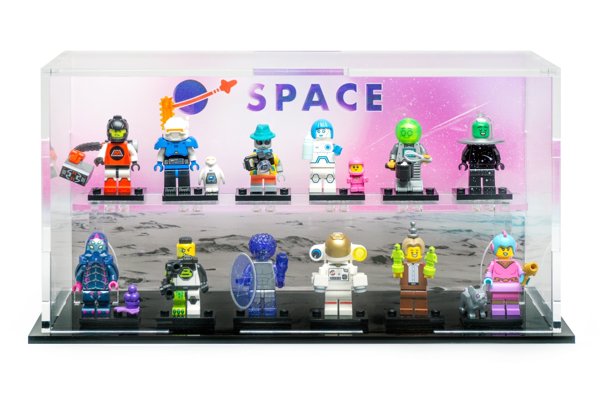 Display Case for LEGO® Collectable Minifigure Space CMF Series 26 -ws - BrickShell Cases