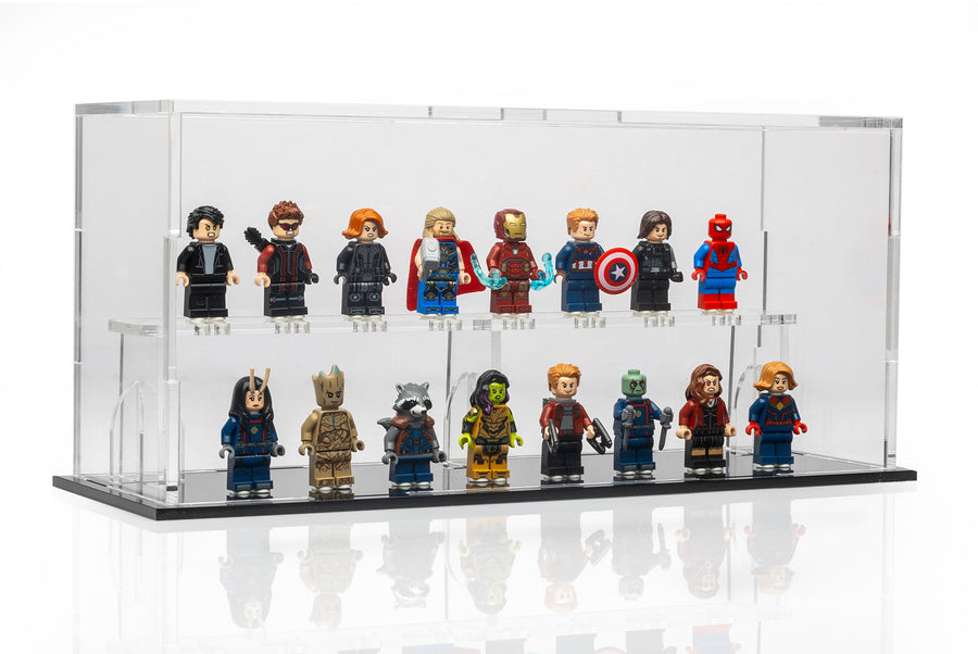 Minifigures Podium - 16 count - MP16 Clear - BrickShell Cases