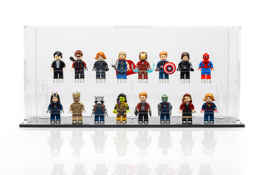 Minifigures Podium - 16 count - MP16 Clear - BrickShell Cases