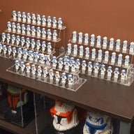 Minifigure 20 Count Display Stand - Clear Base - WS - BrickShell Cases