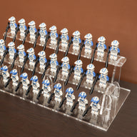 Display stand for 30 LEGO® Minifigures - clear base