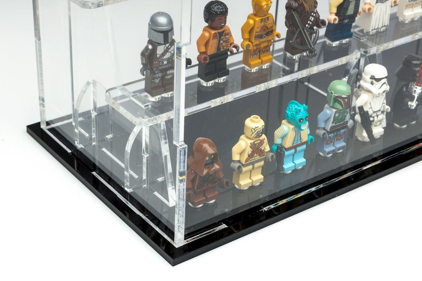 Display podiums for 30 LEGO® Minifigures