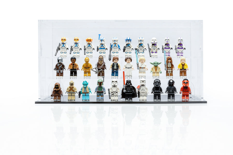 Display podiums for 30 LEGO® Minifigures