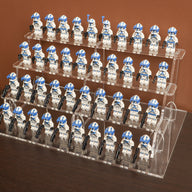 Minifigure 40 Count Display Stand - Clear Base - WS - BrickShell Cases