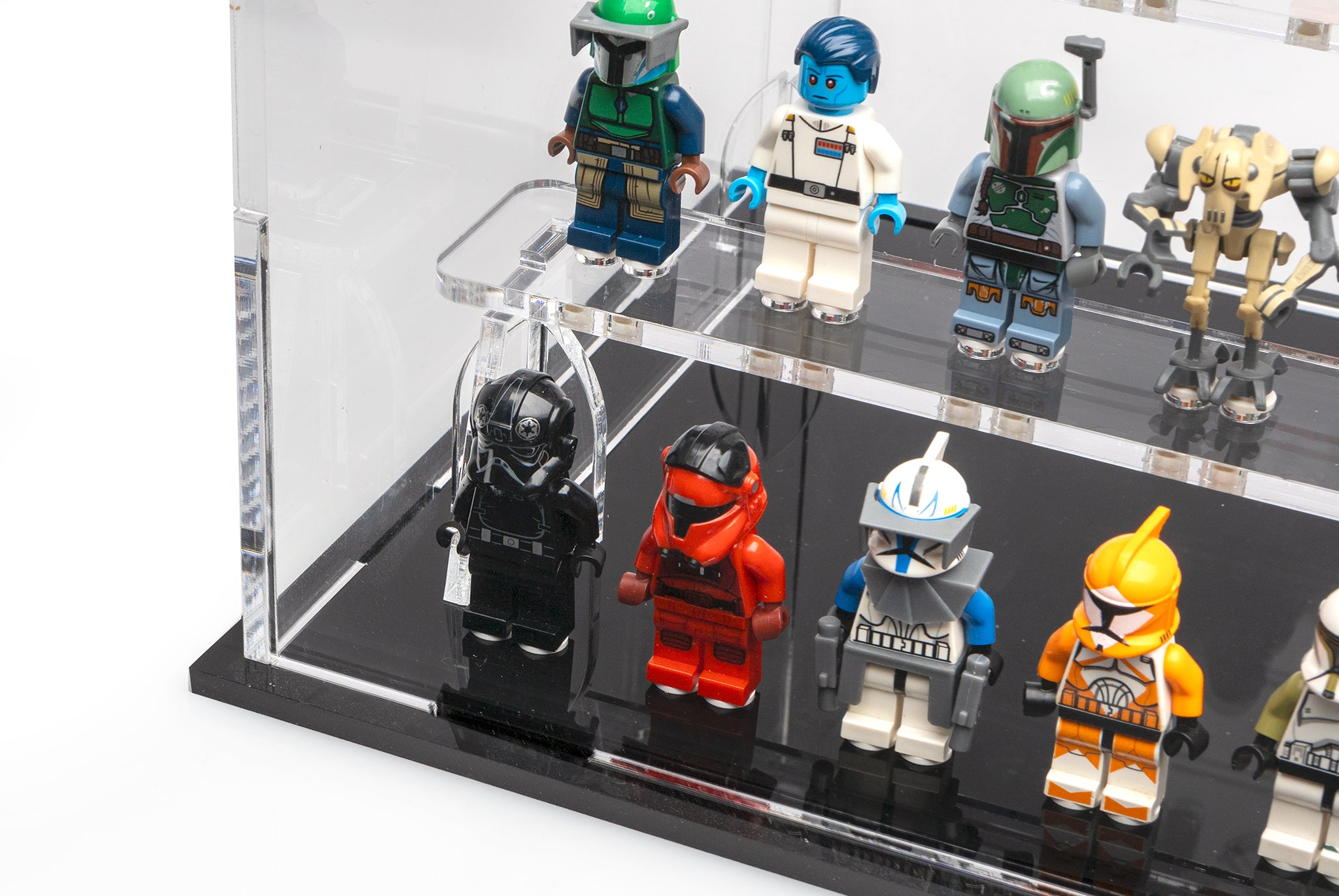 Display podiums for 40 LEGO® Minifigures