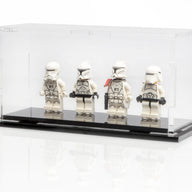 Display podiums for 4 LEGO® Minifigures