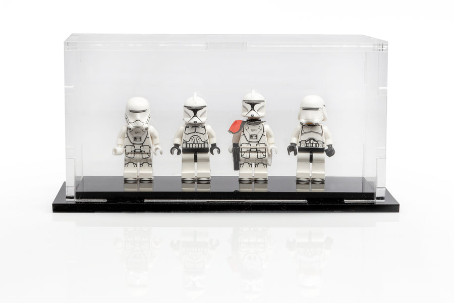 Display podiums for 4 LEGO® Minifigures