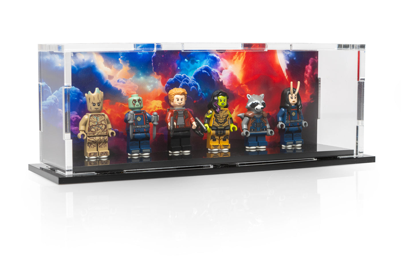 Display podiums for 6 Guardians of the Galaxy LEGO® Minifigures