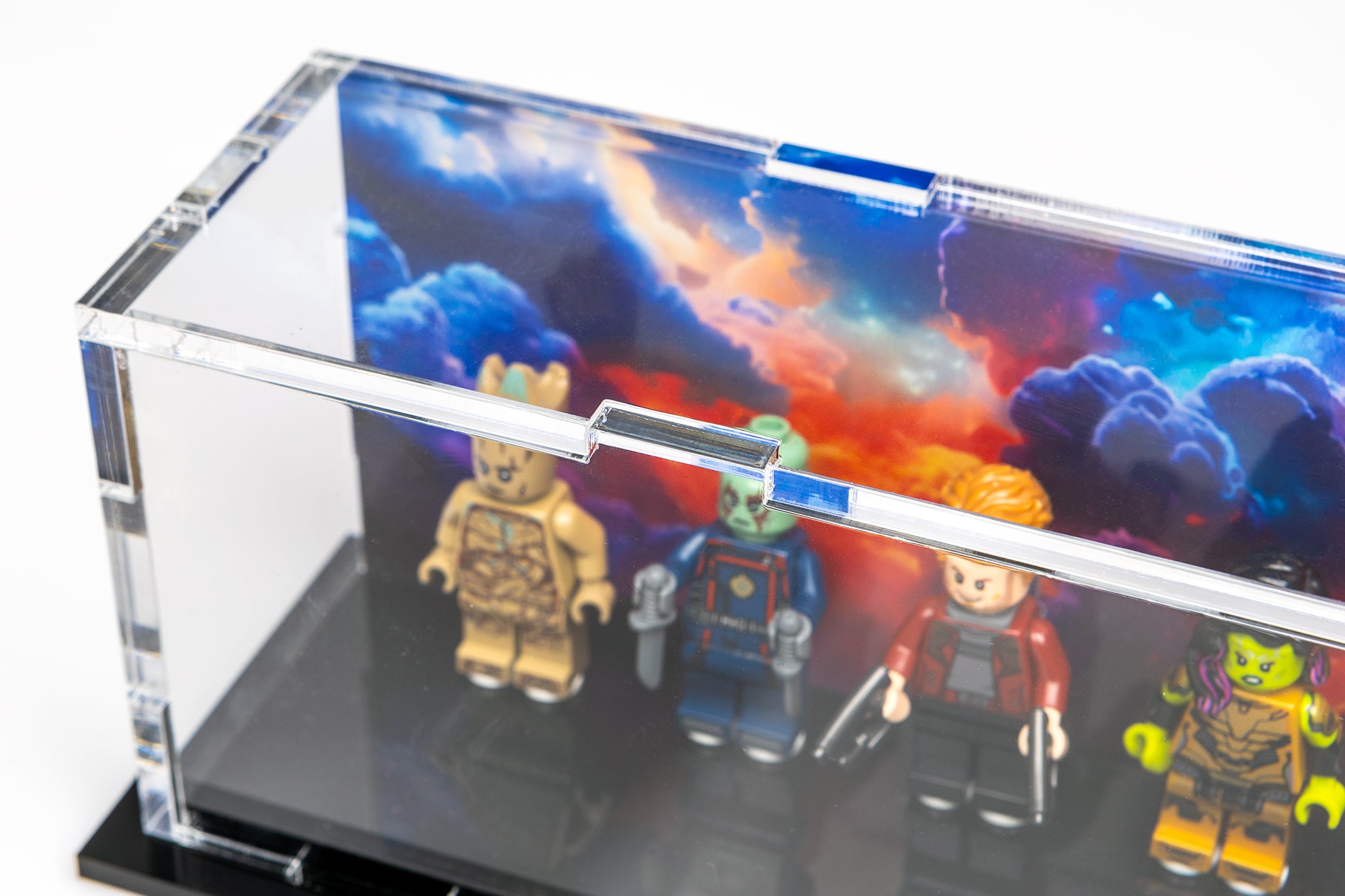 Display podiums for 6 Guardians of the Galaxy LEGO® Minifigures