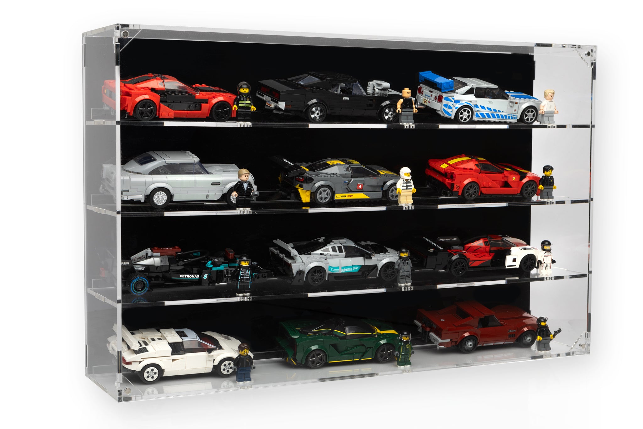 LEGO® Speed Champions Cars (4x3) Display Case - BrickShell Cases