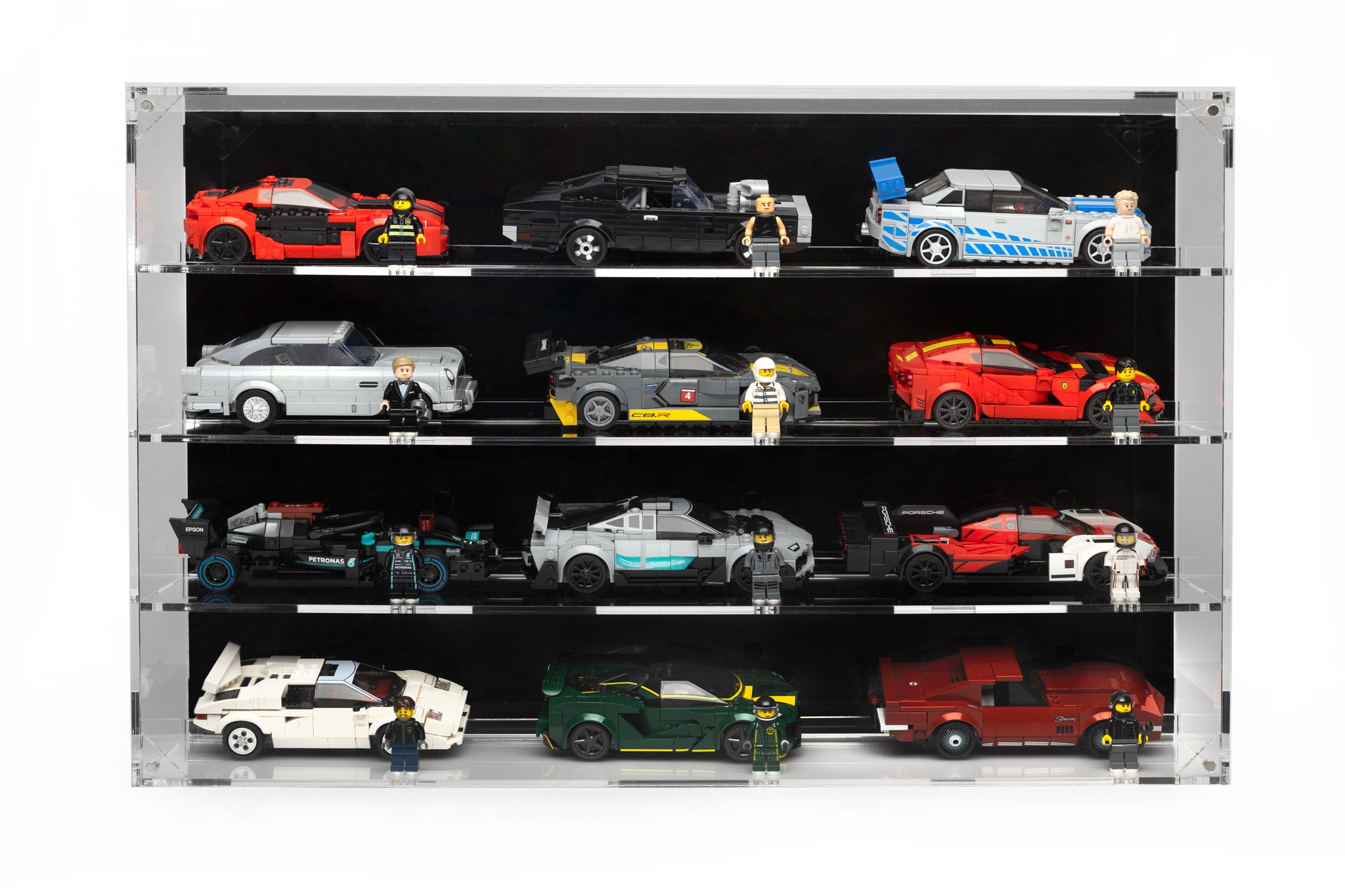 LEGO Speed Champions Cars 4x3 Display Case BrickShell Cases