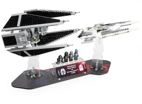 Star Wars™ Display Stand - Mandalorian Fang Fighter vs Tie Interceptor (75348) - BrickShell Cases