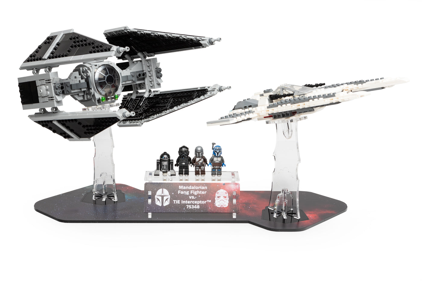 Star Wars™ Display Stand - Mandalorian Fang Fighter vs Tie Interceptor (75348) - BrickShell Cases