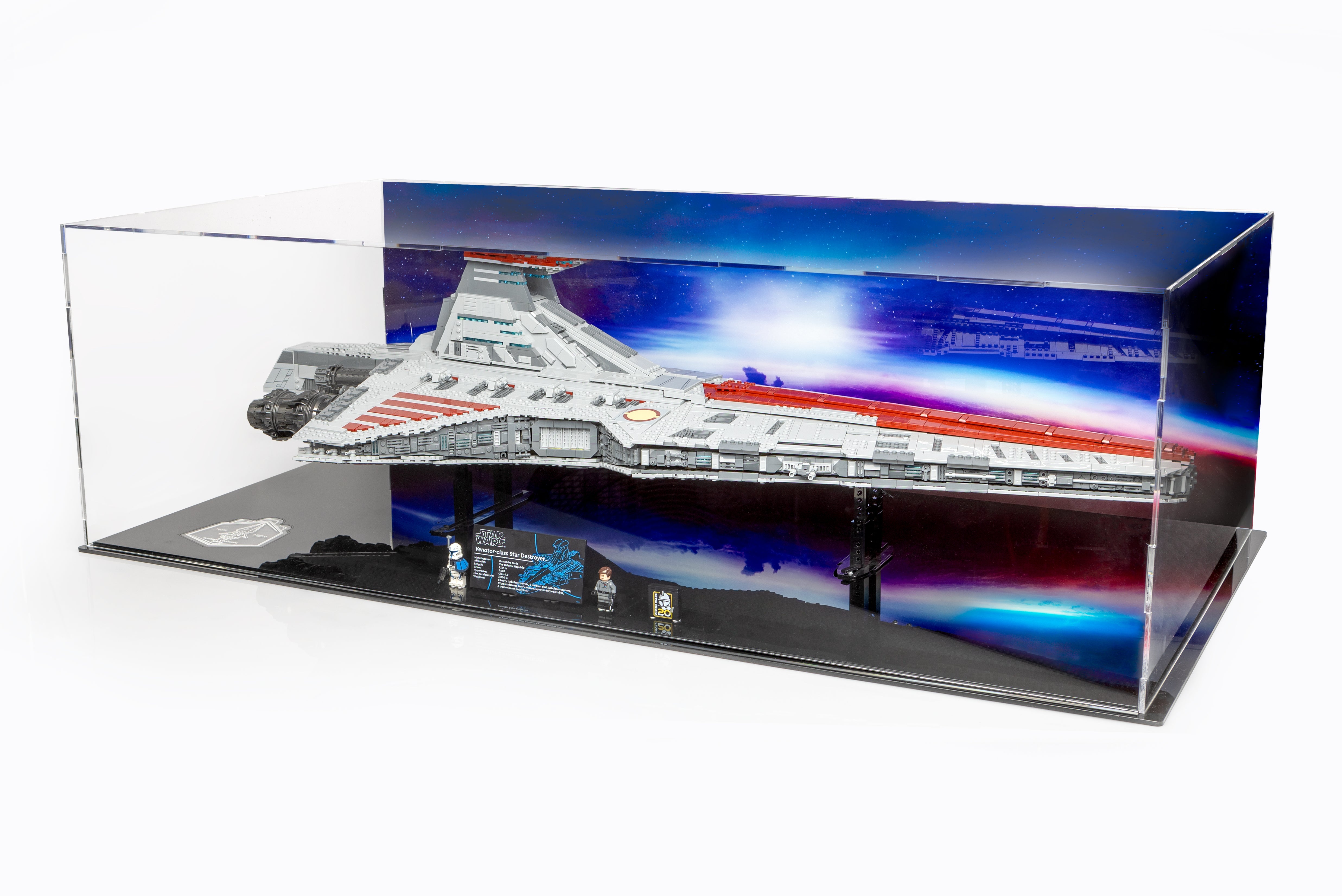 Display case for LEGO® Star Wars Venator-Class Republic Attack Cruiser (75367) - Flat