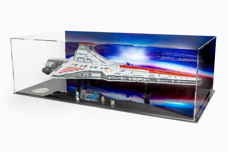 Display case for LEGO® Star Wars Venator-Class Republic Attack Cruiser (75367) - Flat