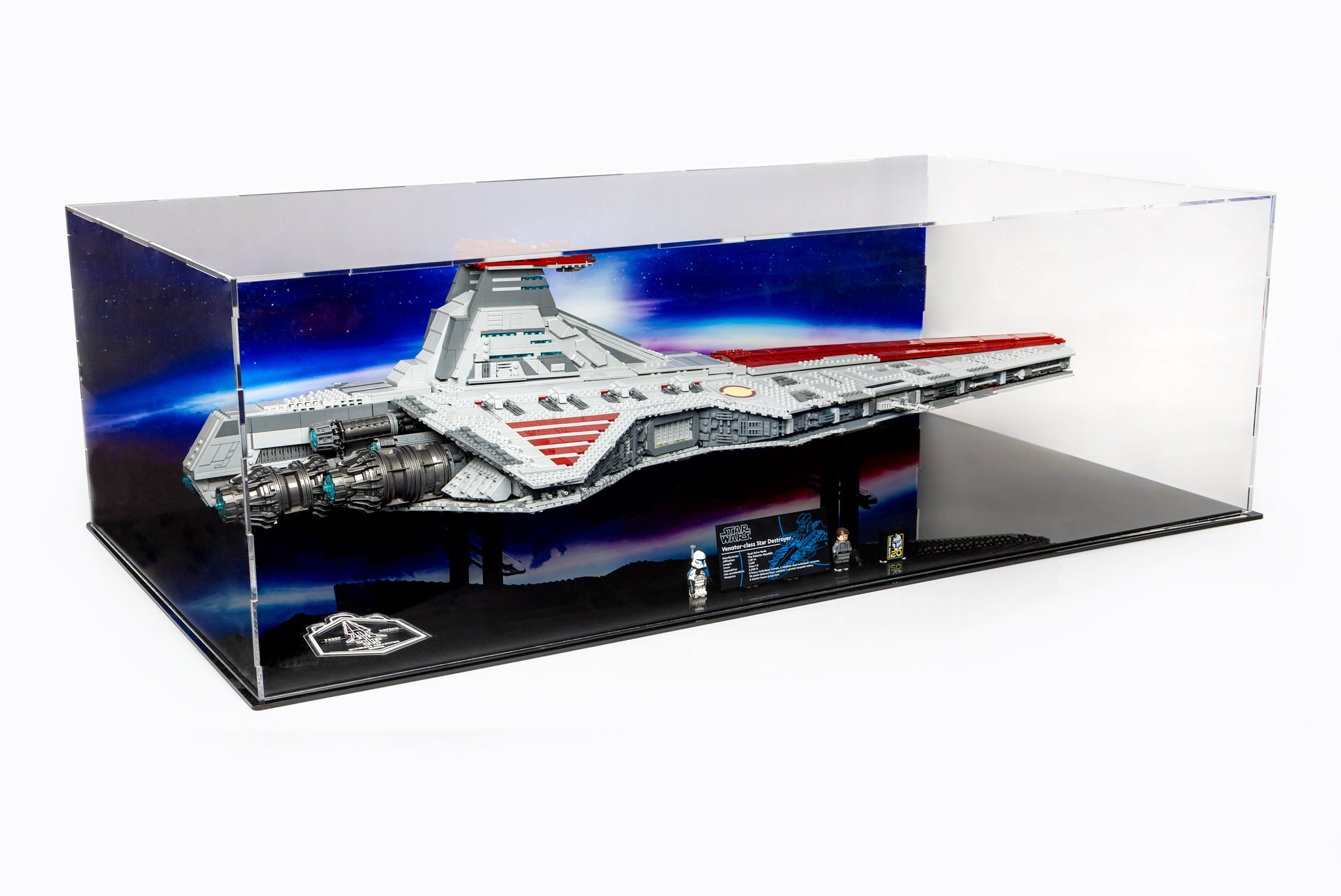 Display case for LEGO® Star Wars Venator-Class Republic Attack Cruiser (75367) - Flat