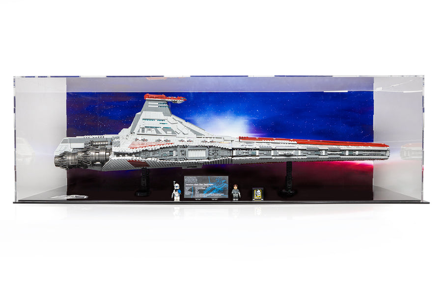 Display case for LEGO® Star Wars Venator-Class Republic Attack Cruiser (75367) - Flat