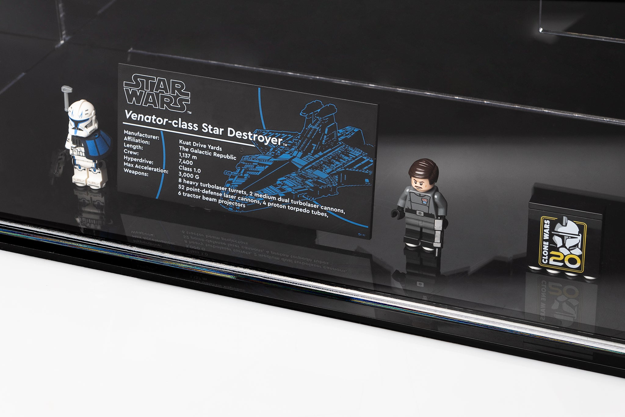 Display case for LEGO® Star Wars Venator-Class Republic Attack Cruiser (75367)