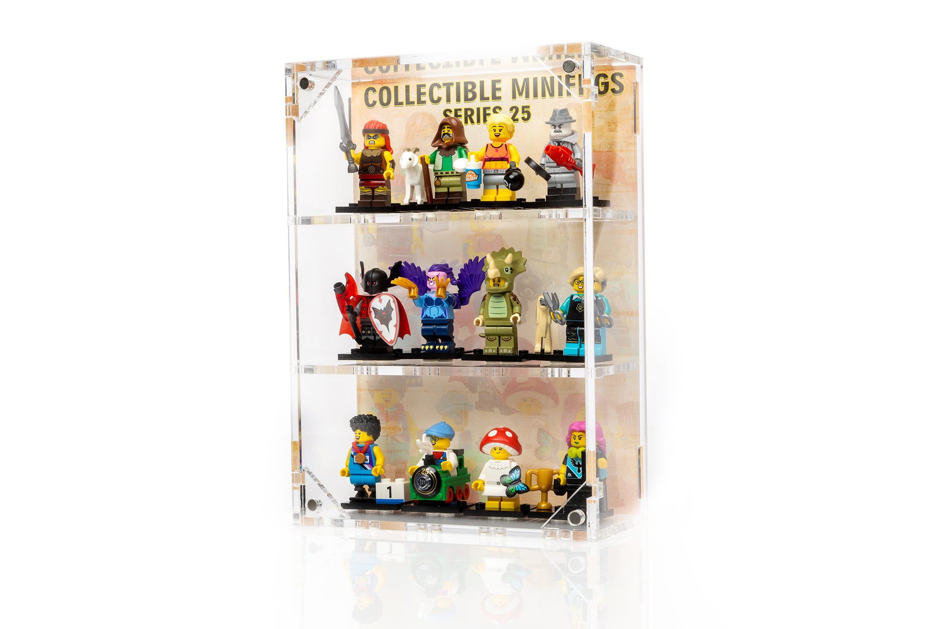 Wall Mounted Display Cases for 40 LEGO® Minifigures