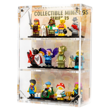Wall Mounted Display Cases for 12 CMF 25 LEGO® Minifigures