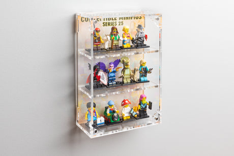 Wall Mounted Display Cases for 12 CMF 25 LEGO® Minifigures - BrickShell Cases
