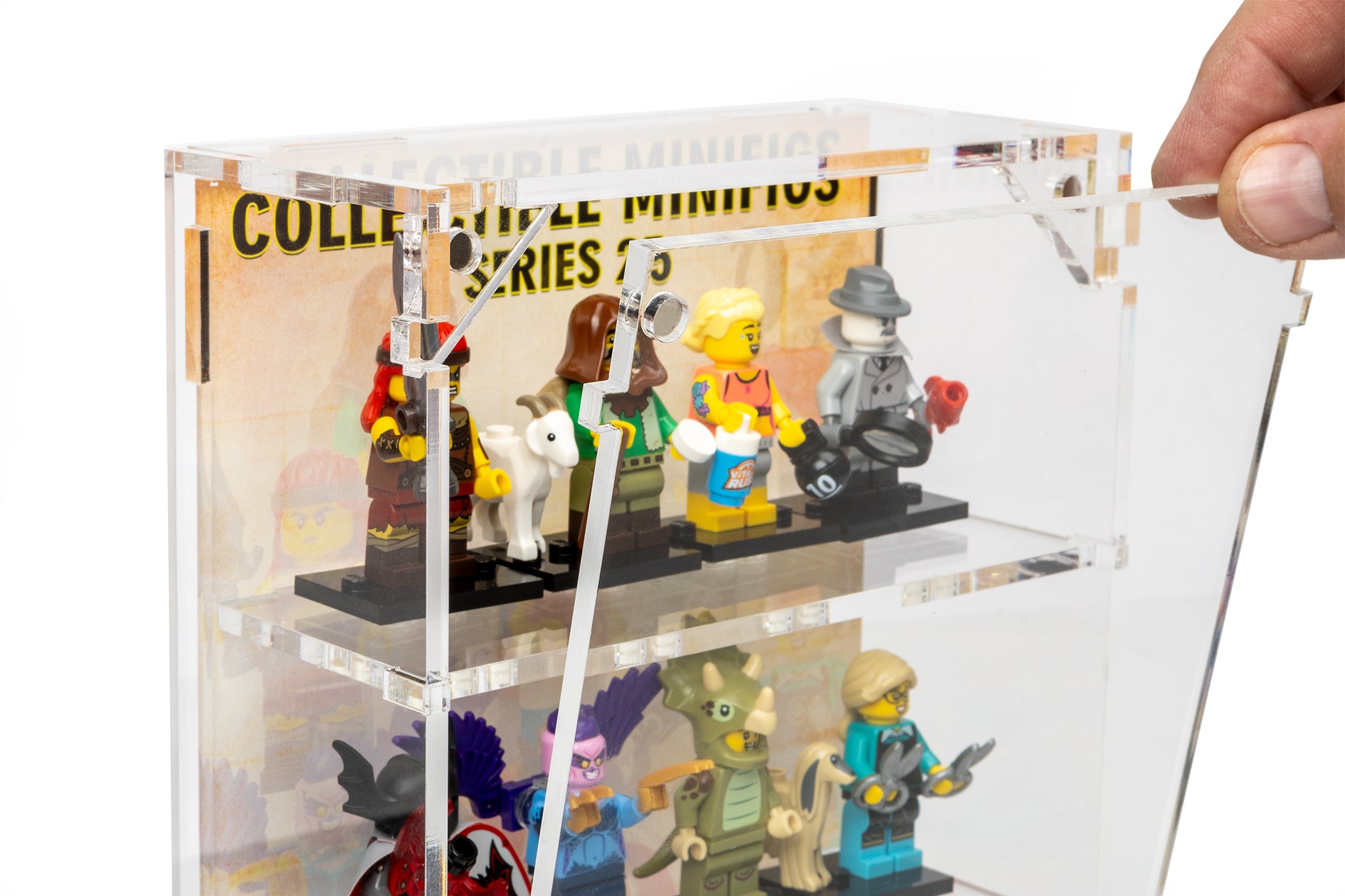 Wall Mounted Display Cases for 12 CMF 25 LEGO® Minifigures - BrickShell Cases