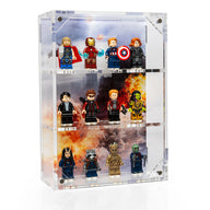 Wall Mounted Display Cases for 12 Avengers Battle of New York LEGO® Minifigures - BrickShell Cases