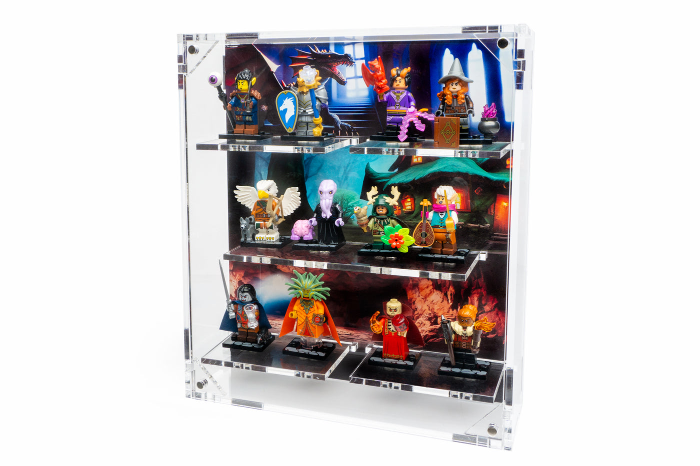 Wall Mounted Display Case for Dungeons and Dragons LEGO® Minifigures 71047 - WS - BrickShell Cases