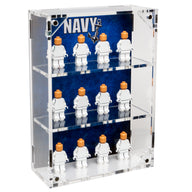 LEGO® Military Minifigure 12-Count Wall-Mounted Display Case (Navy)