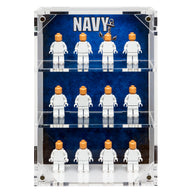 Military Minifigure 12-Count Wall-Mounted Display Case - NAVY - BrickShell Cases