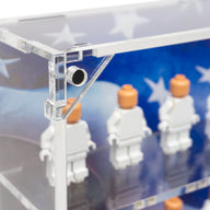 Military Minifigure 12-Count Wall-Mounted Display Case (US Flag) - BrickShell Cases