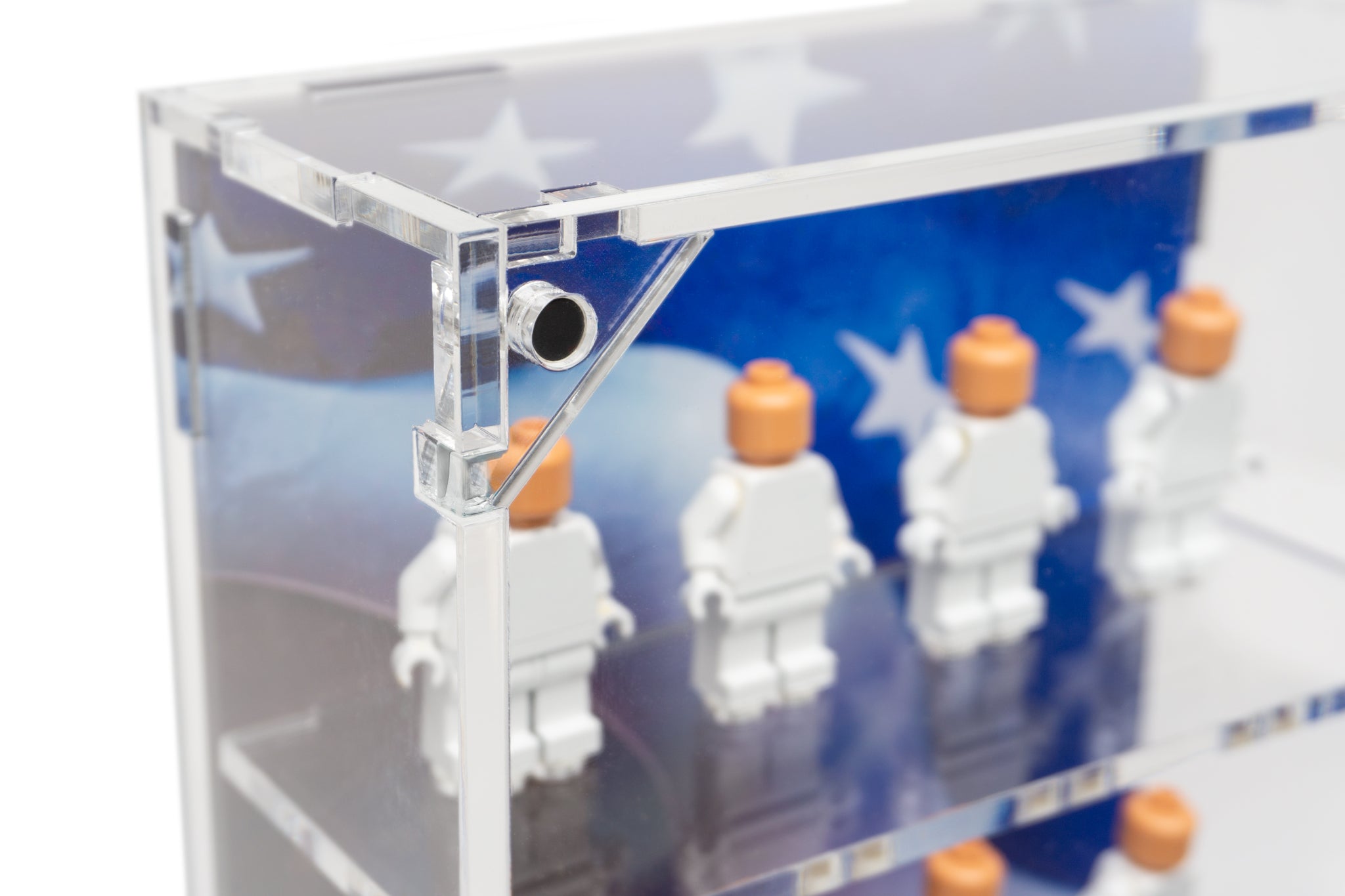 Military Minifigure 12-Count Wall-Mounted Display Case (US Flag) - BrickShell Cases