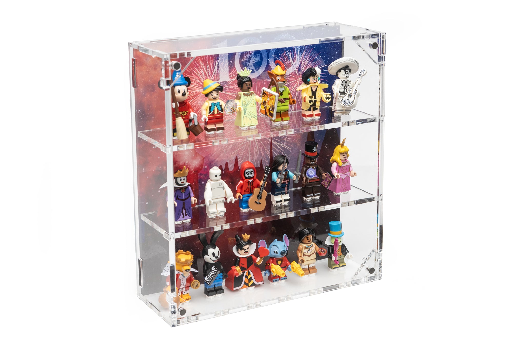 Wall Mounted Display Case for 18 Disney LEGO® Minifigures