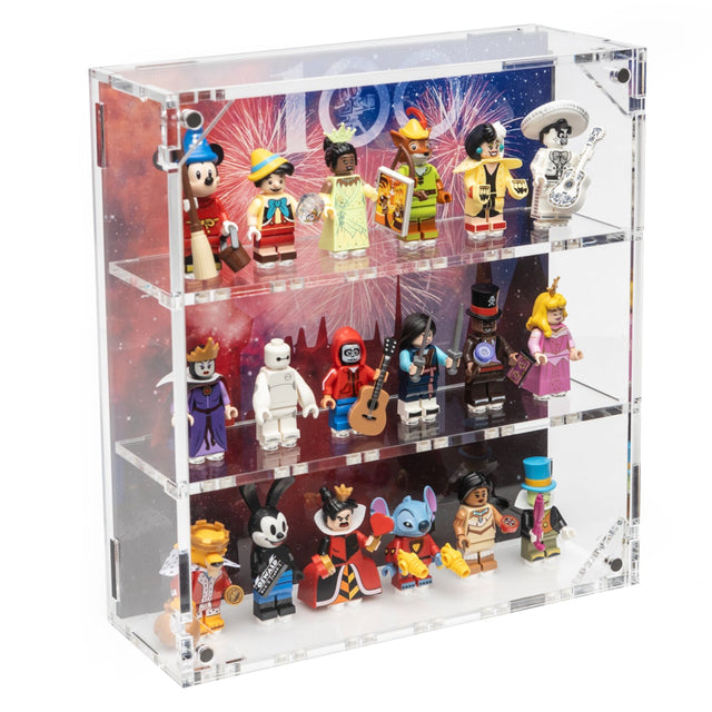 Wall Mounted Display Case for 18 Disney LEGO® Minifigures - BrickShell Cases