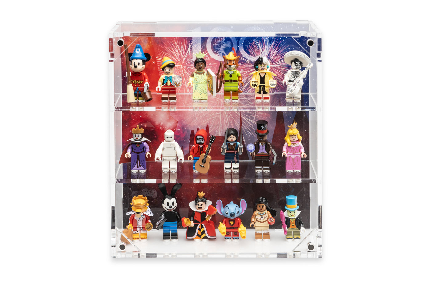 Wall Mounted Display Case for 18 Disney LEGO® Minifigures - BrickShell Cases