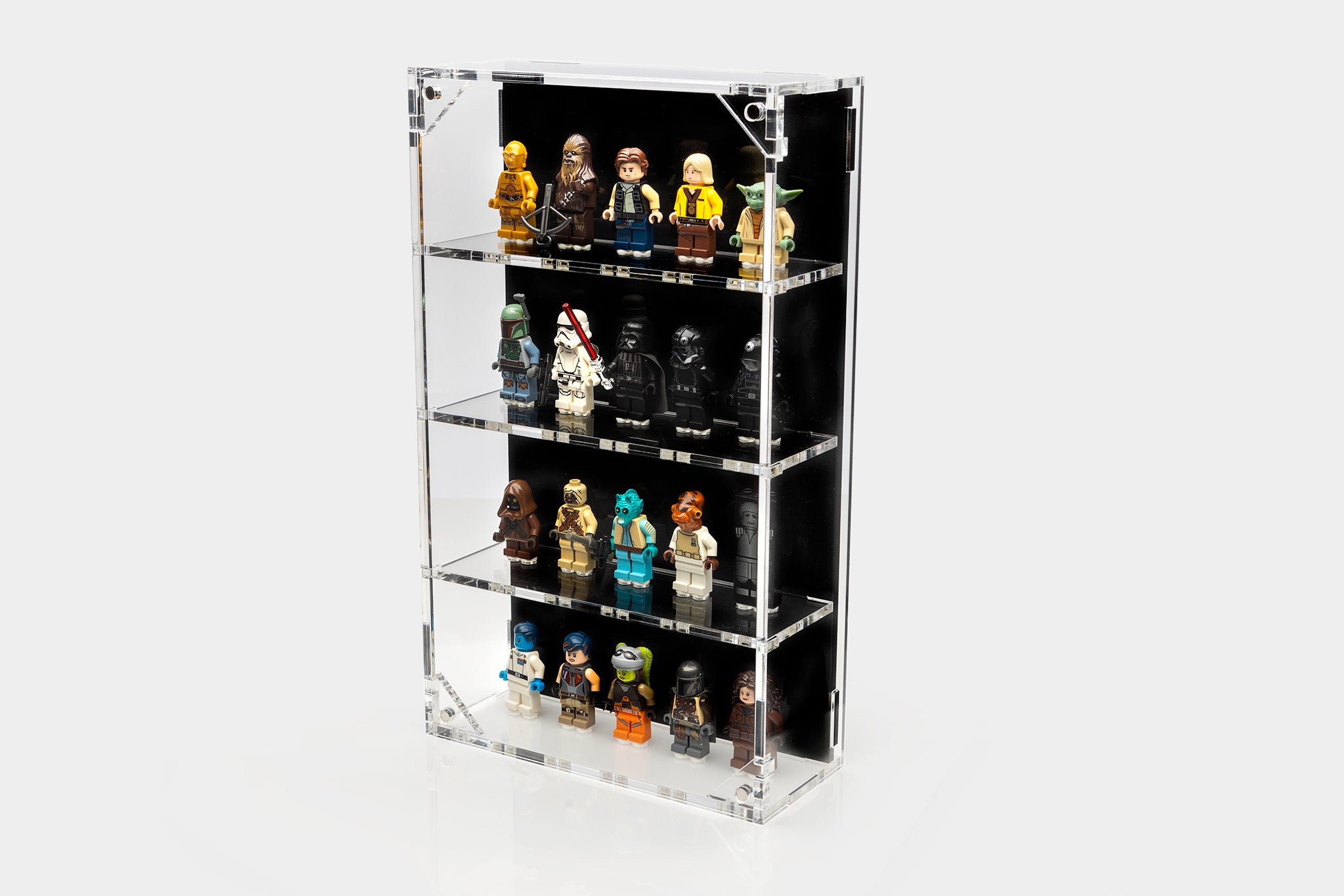 Wall Mounted Display Cases for 20 LEGO® Minifigures - BrickShell Cases