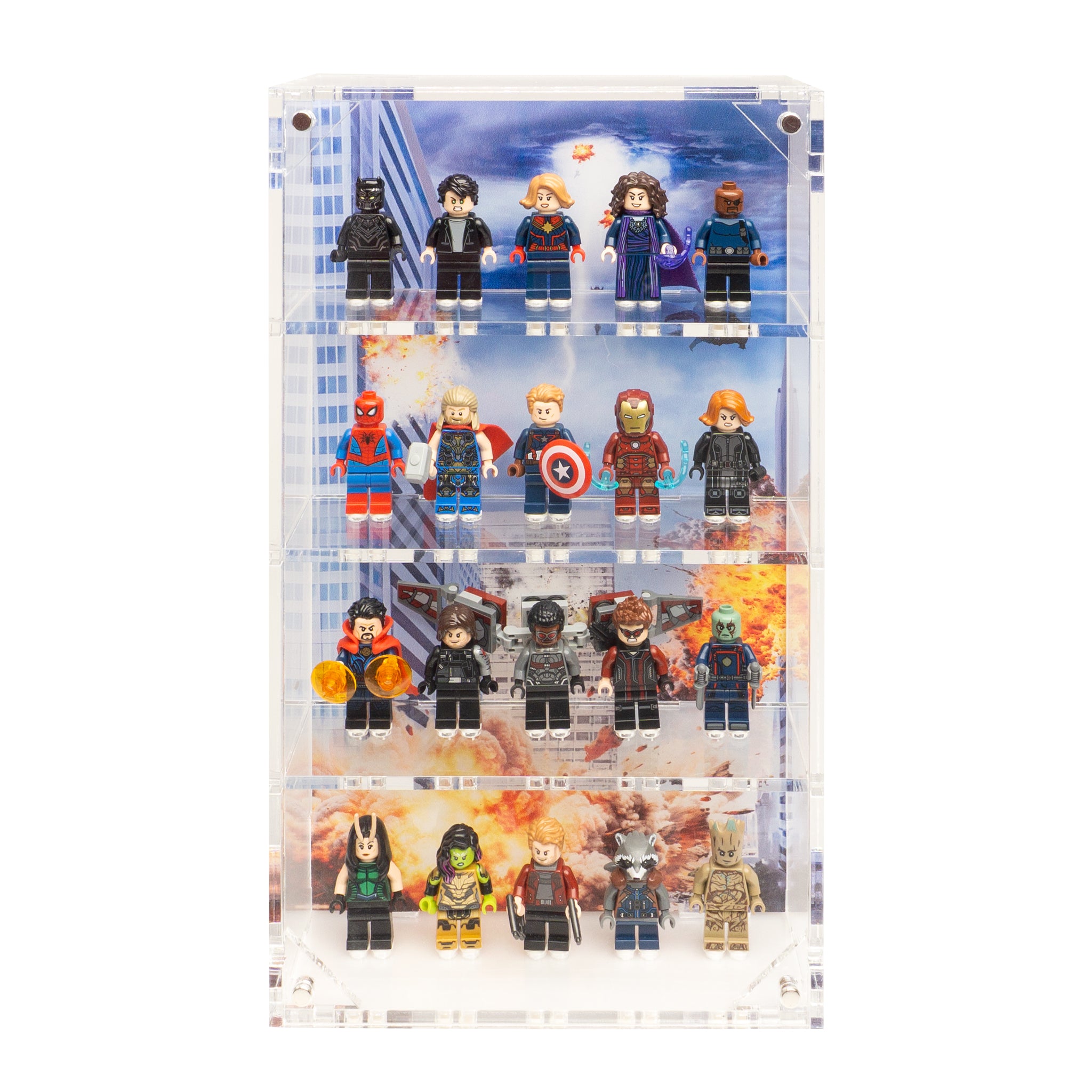 LEGO® Avengers Minifigure Display Case – 20-Count Wall Mount