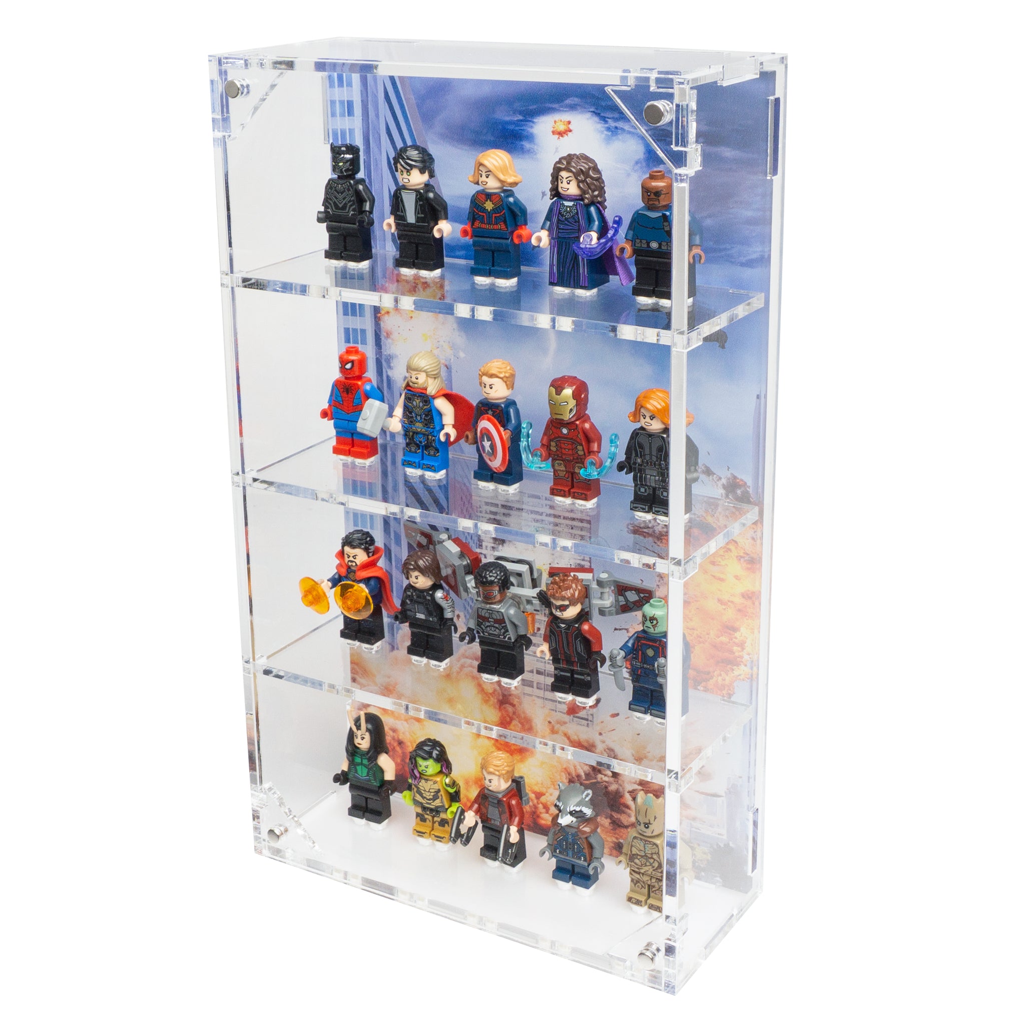 LEGO® Avengers Minifigure Display Case – 20-Count Wall Mount