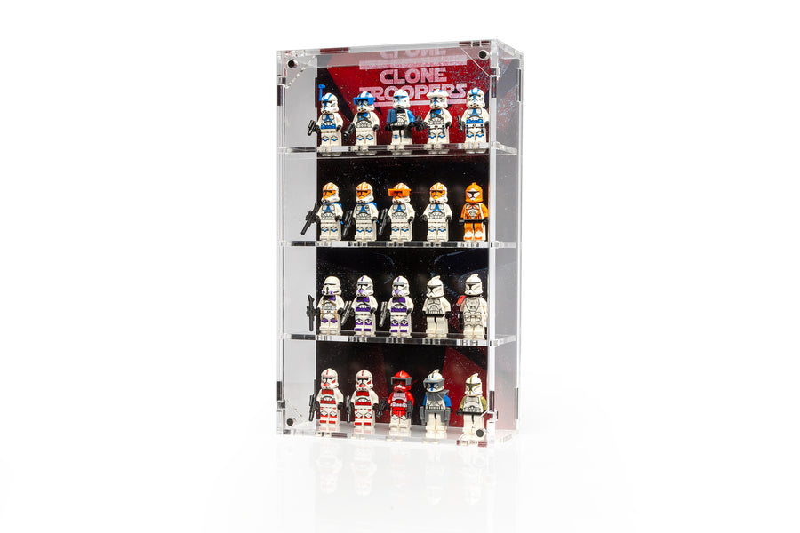 Wall Mounted Display Cases for 20 Clone Trooper LEGO® Minifigures